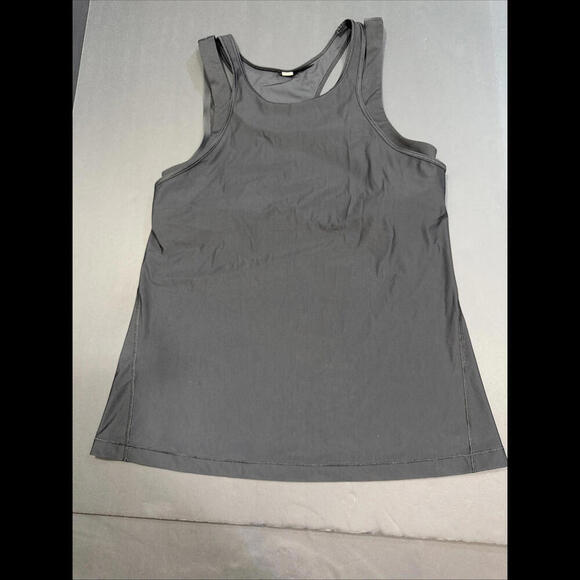 Lululemon Black Athletic Gym Sports Mesh Built in Bra Minimalist Tank Top 8 - Picture 6 of 13